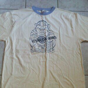 Hypnotic Genes ringer shirt hip hop grunge Buddha VTG 90s Y2K New